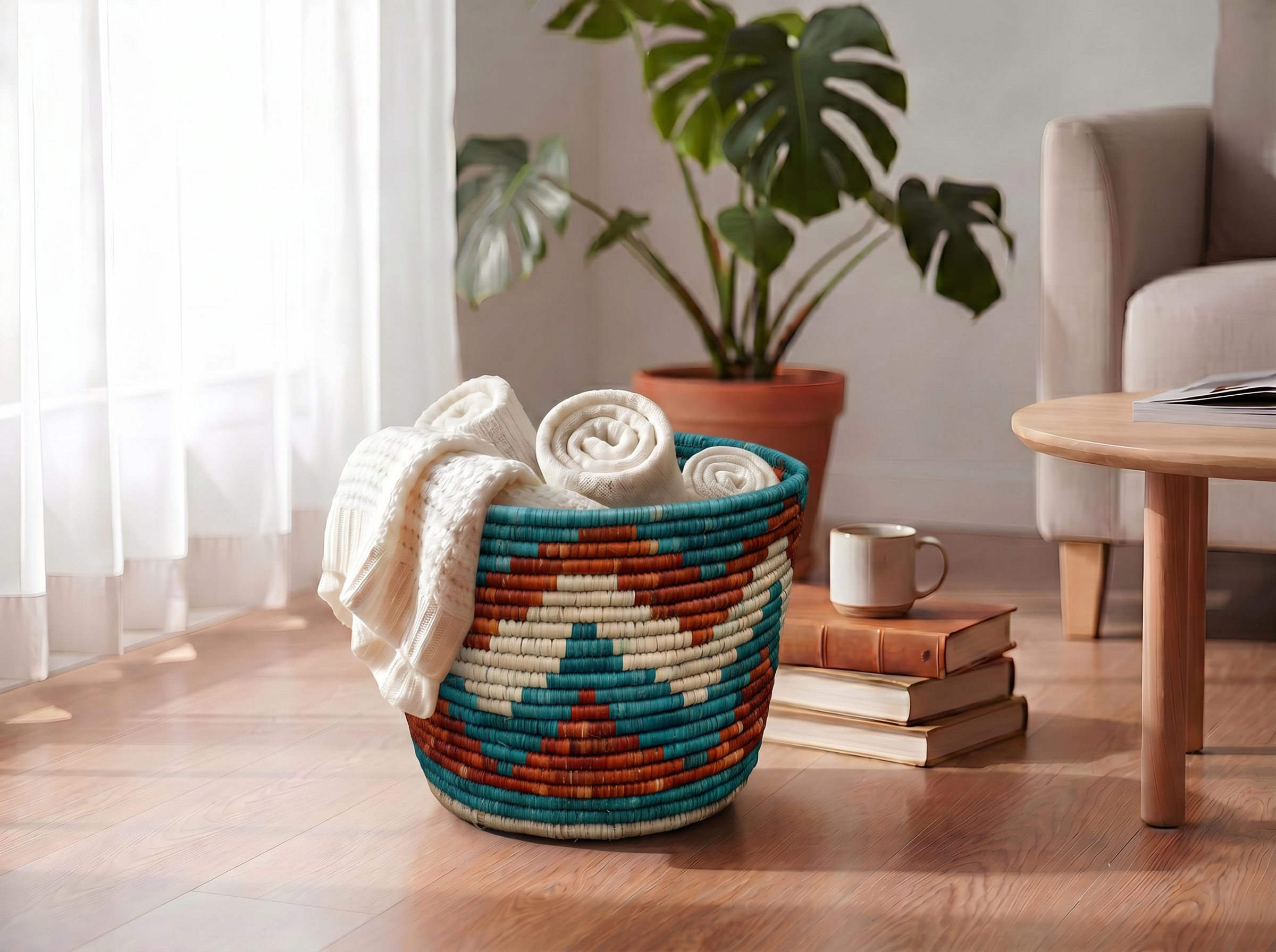 Star Motif Planter Basket
