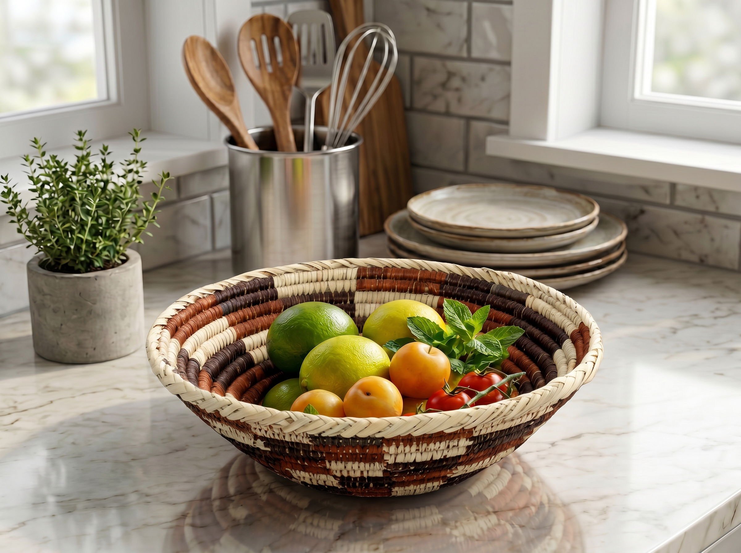 Brown Trail Bowl Basket