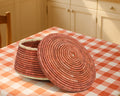 Rust Plain Lidded Basket