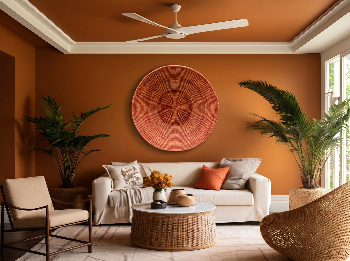 28" Dia Amber Plain Statement Wall Basket