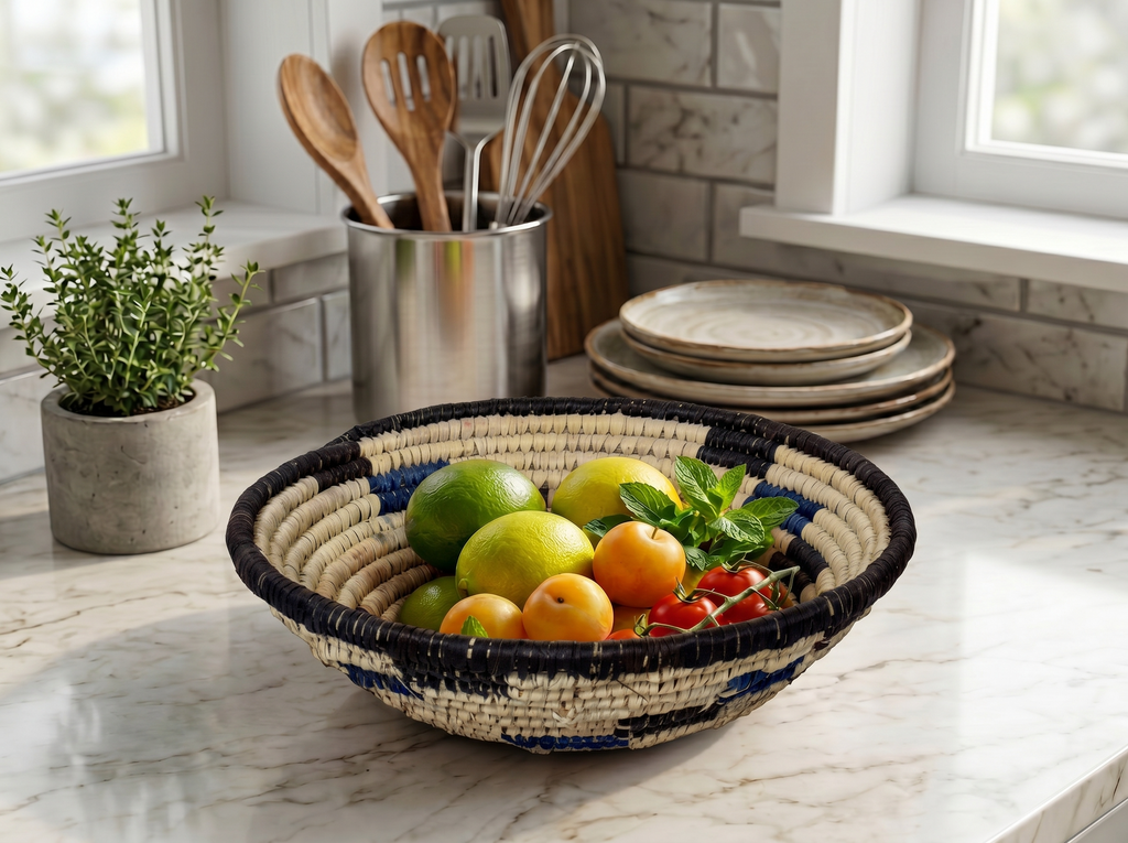 Black Staircase Bowl Basket