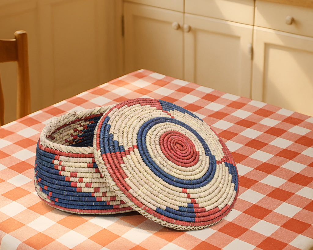 Blooming Flower Lidded Basket