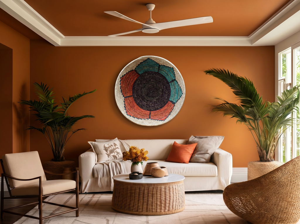 28" Dia Lotus Flower Statement Wall Basket