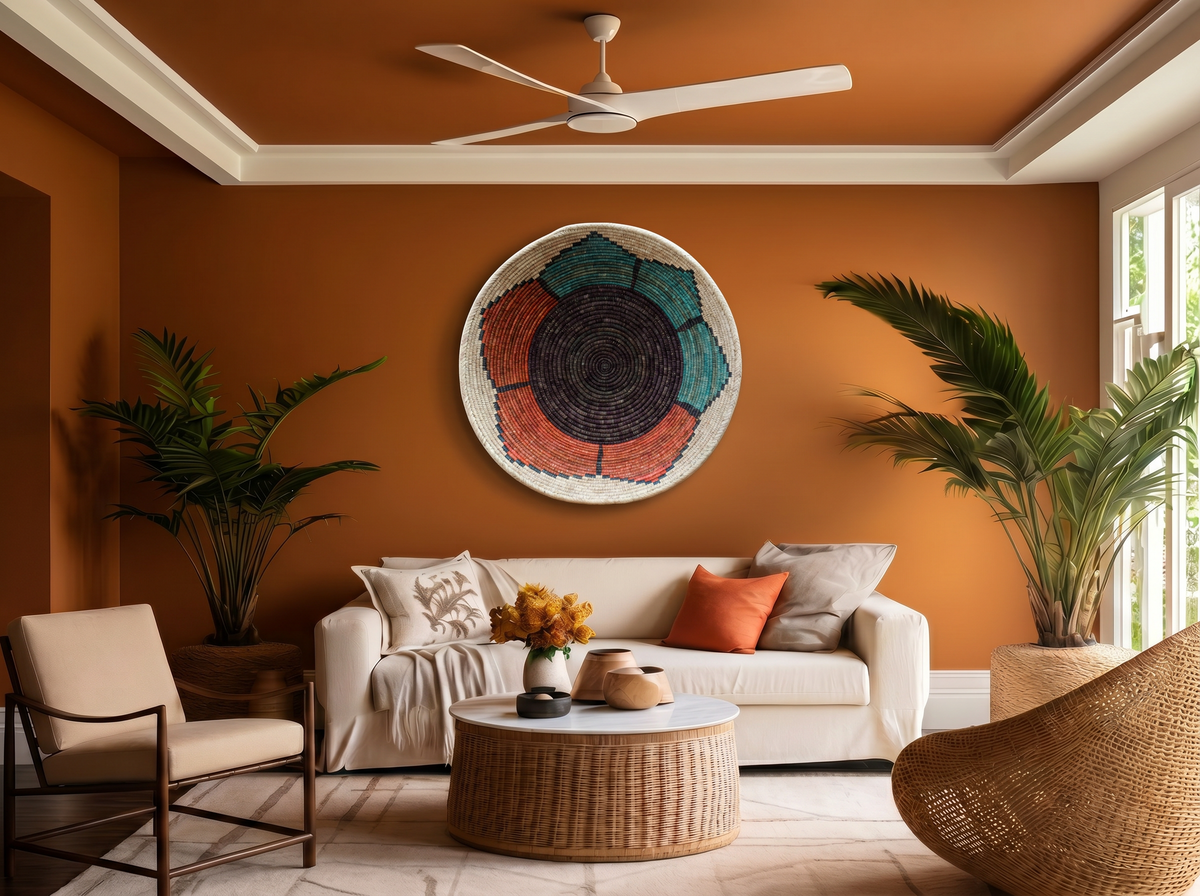28" Dia Lotus Flower Statement Wall Basket