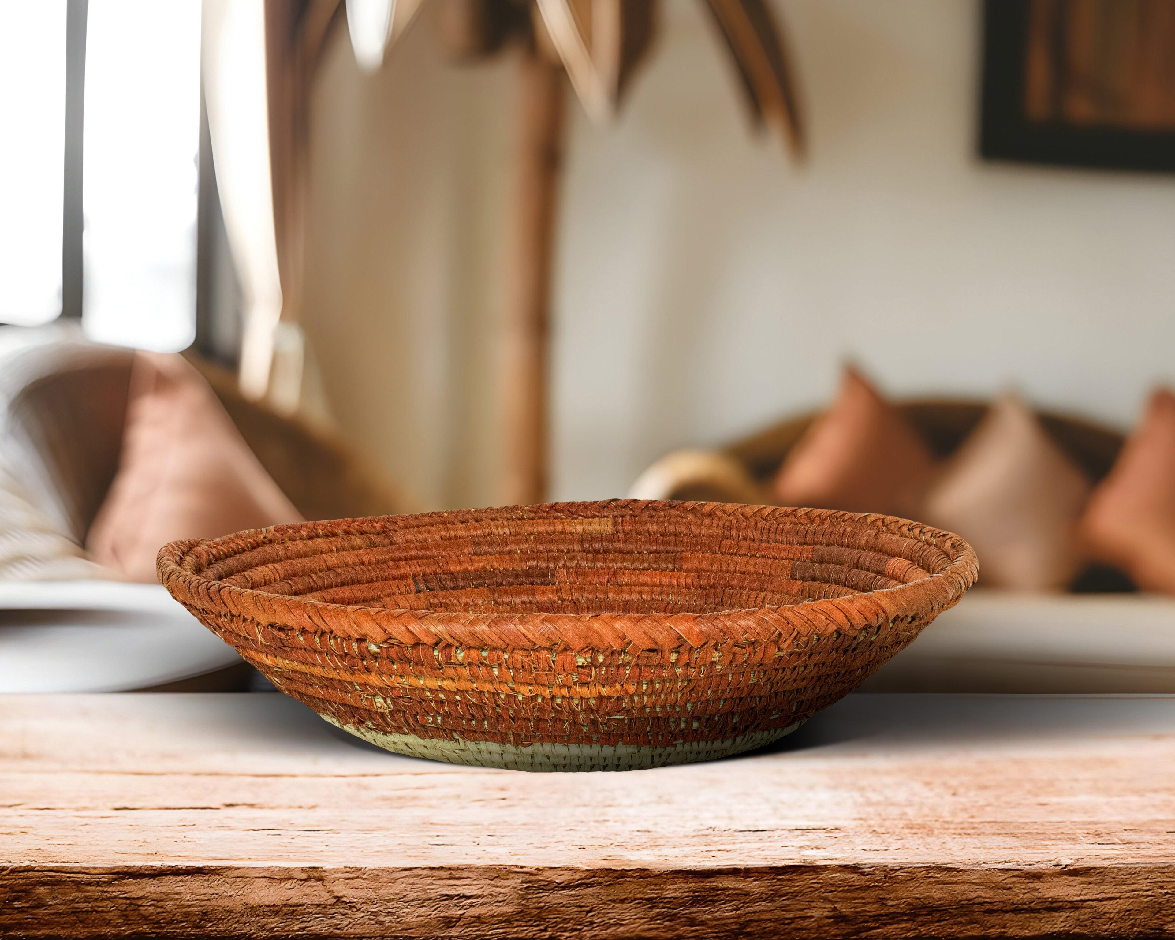 Stratified Desert Brown Bowl Basket 8-inch LBW-433-7 A