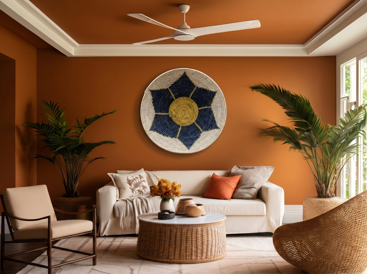 28" Dia Night Lotus Statement Wall Basket