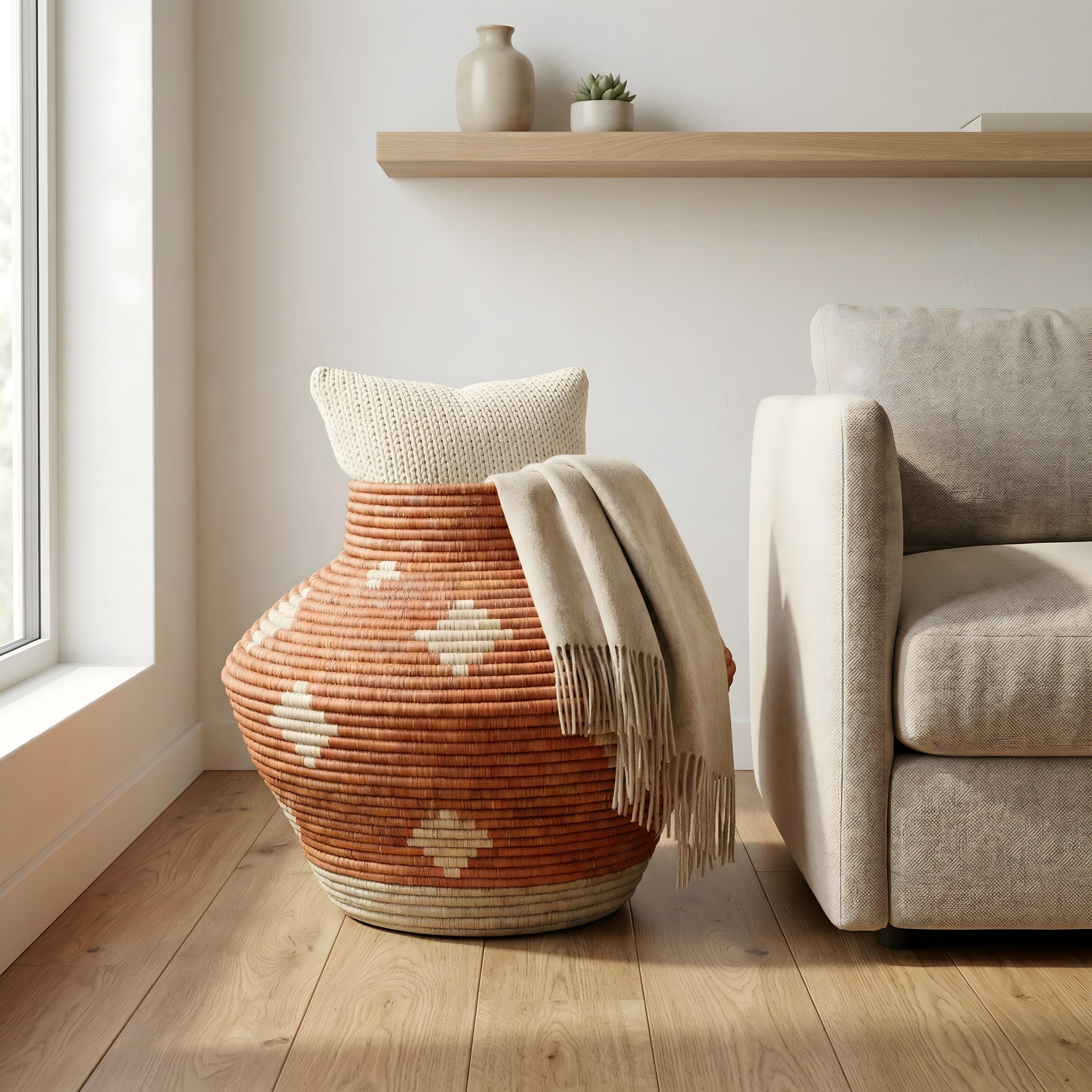 Cream Medallion Potter Vase