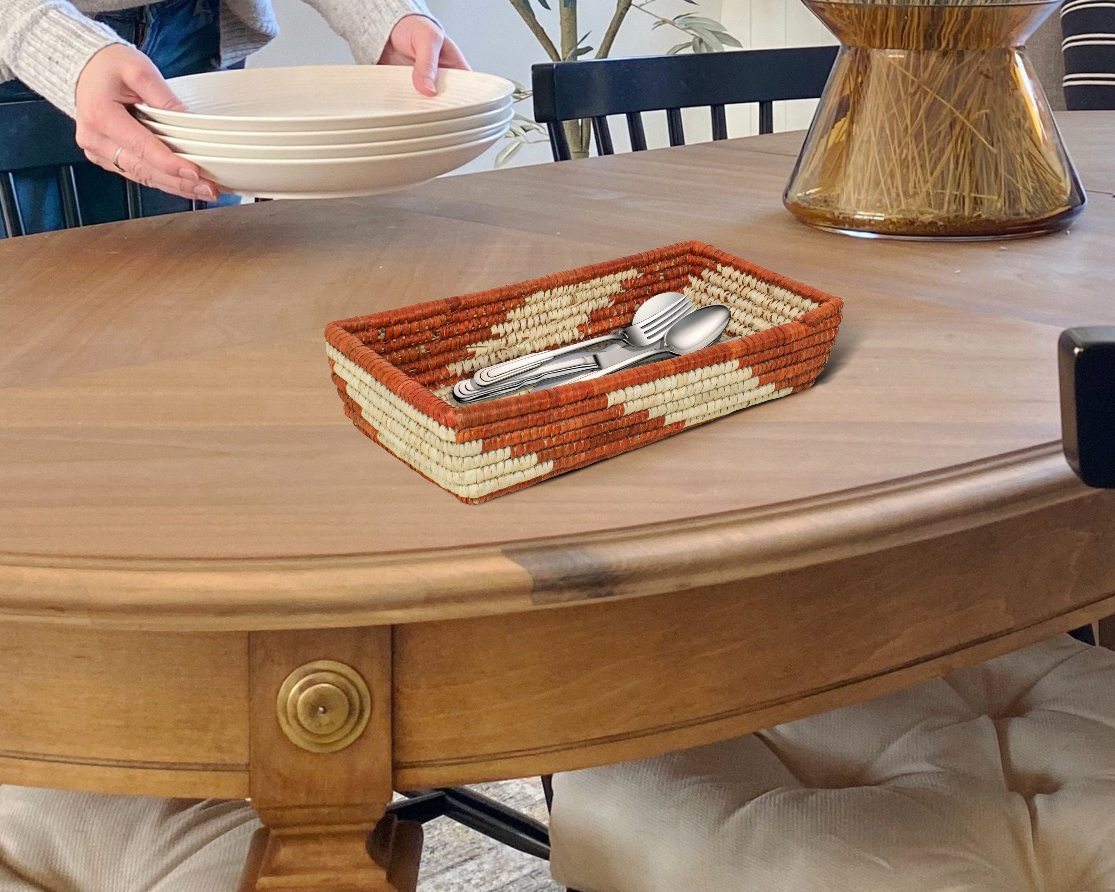 Storm Brown Woven Spoon Basket SB-1700-10