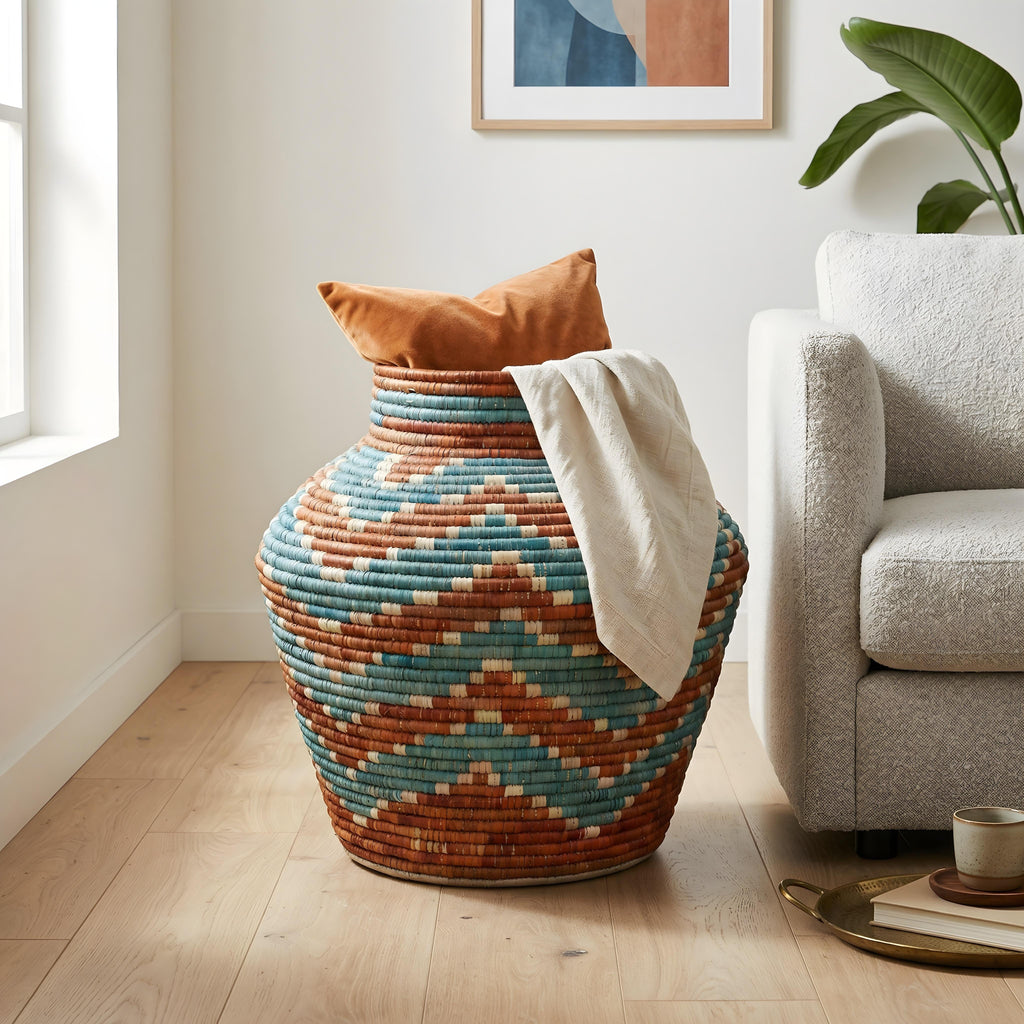 Turquoise Terracotta Potter Vase