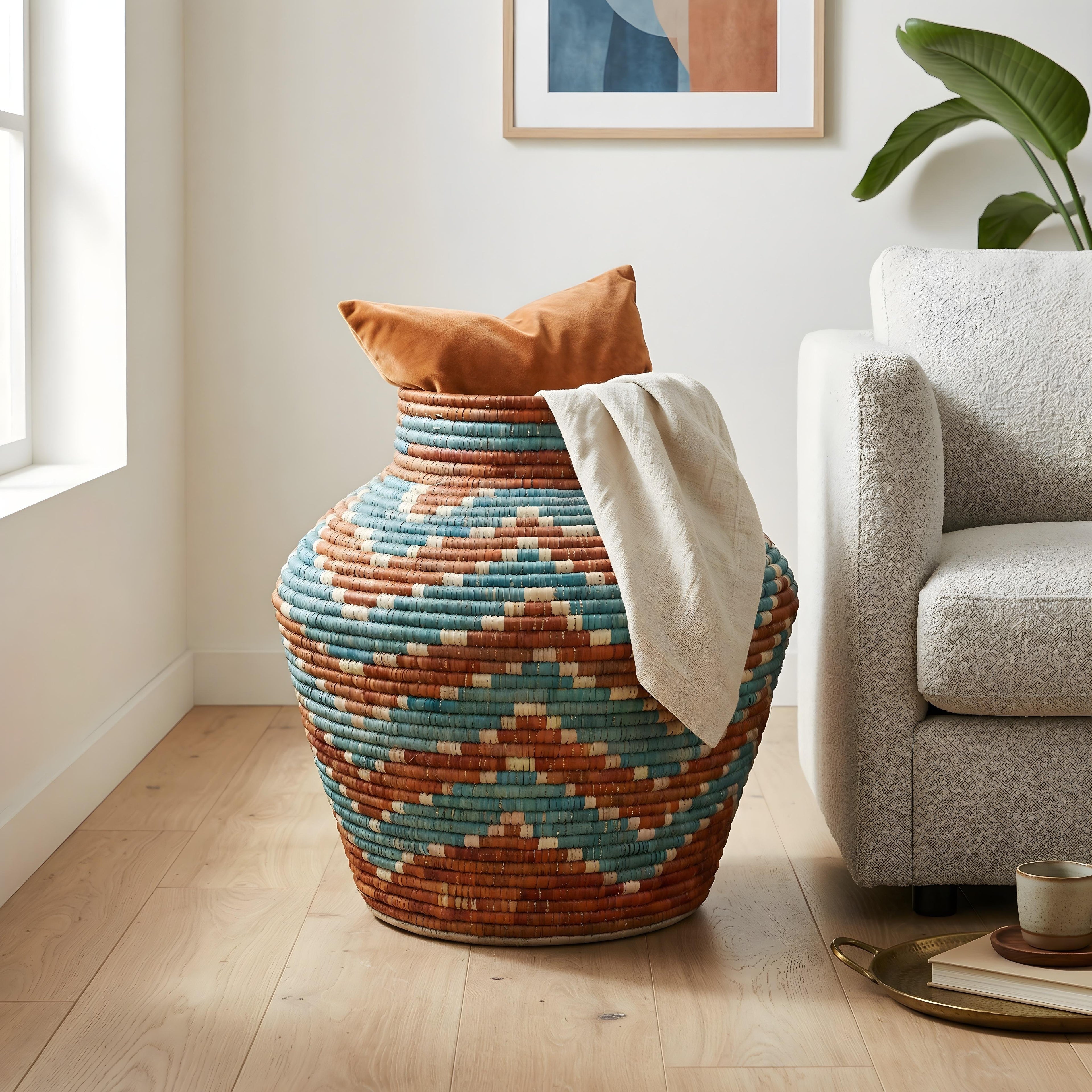 Turquoise Terracotta Potter Vase