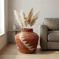 Feather Pattern Potter Vase