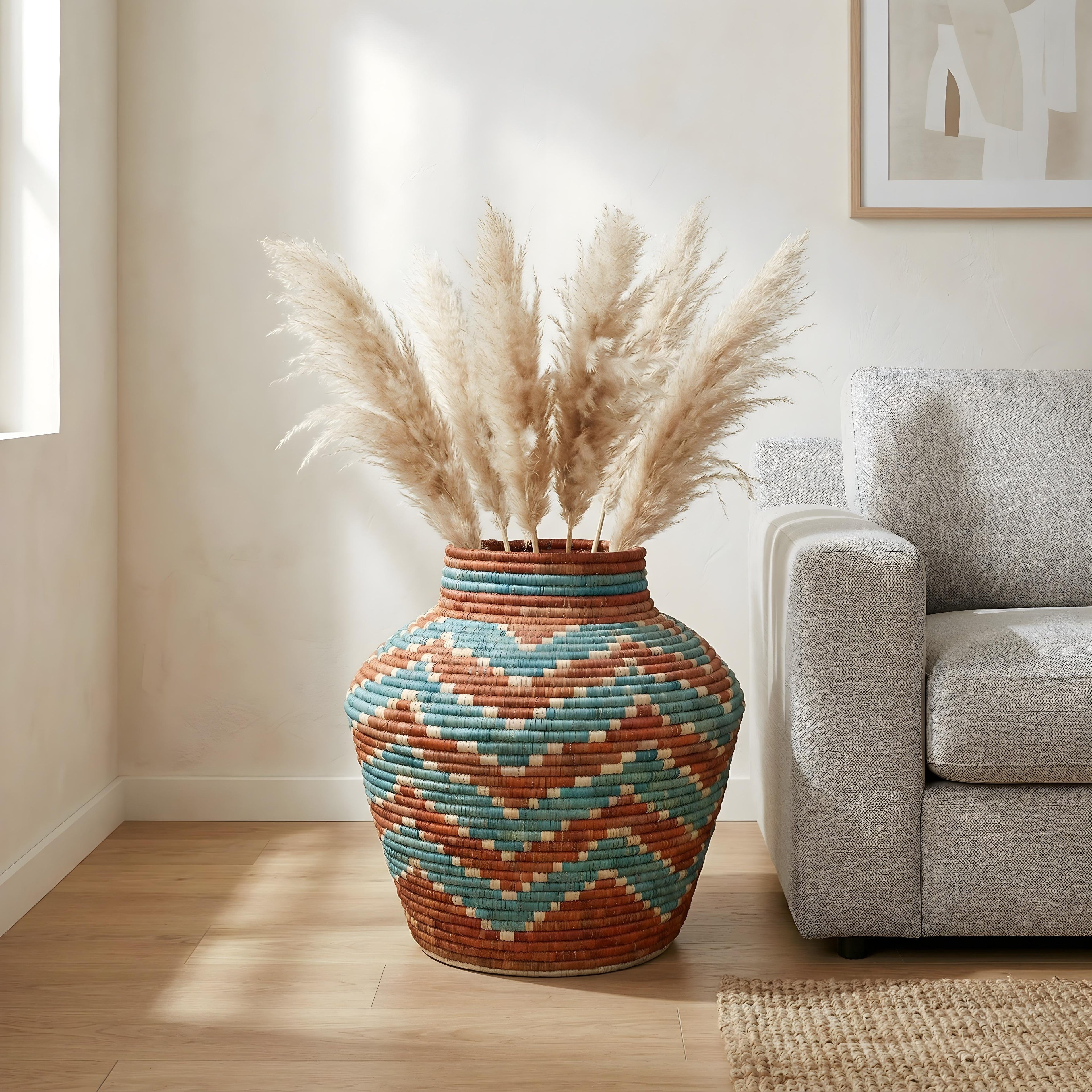 Turquoise Terracotta Potter Vase