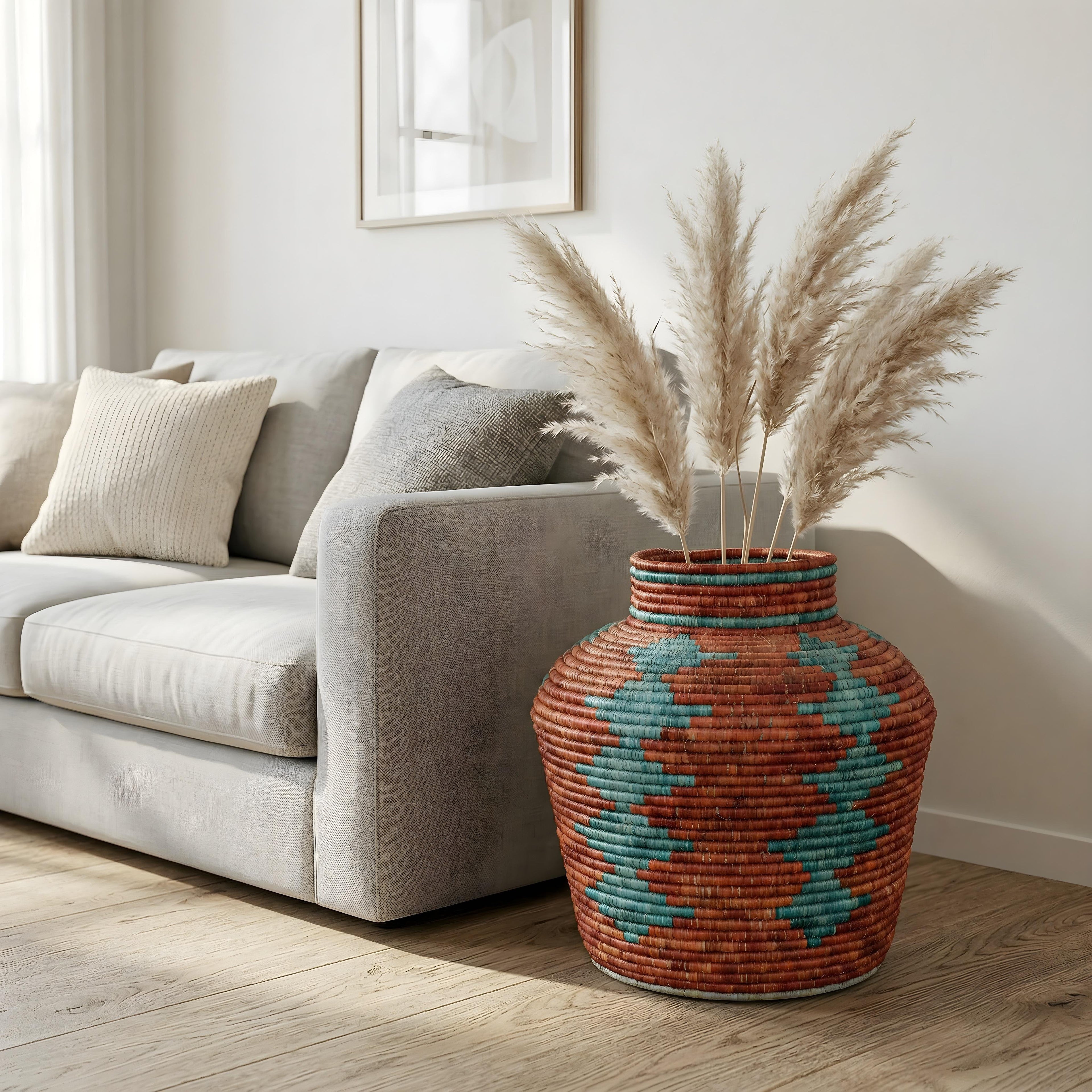 Desert Turquoise Diamond Potter Vase