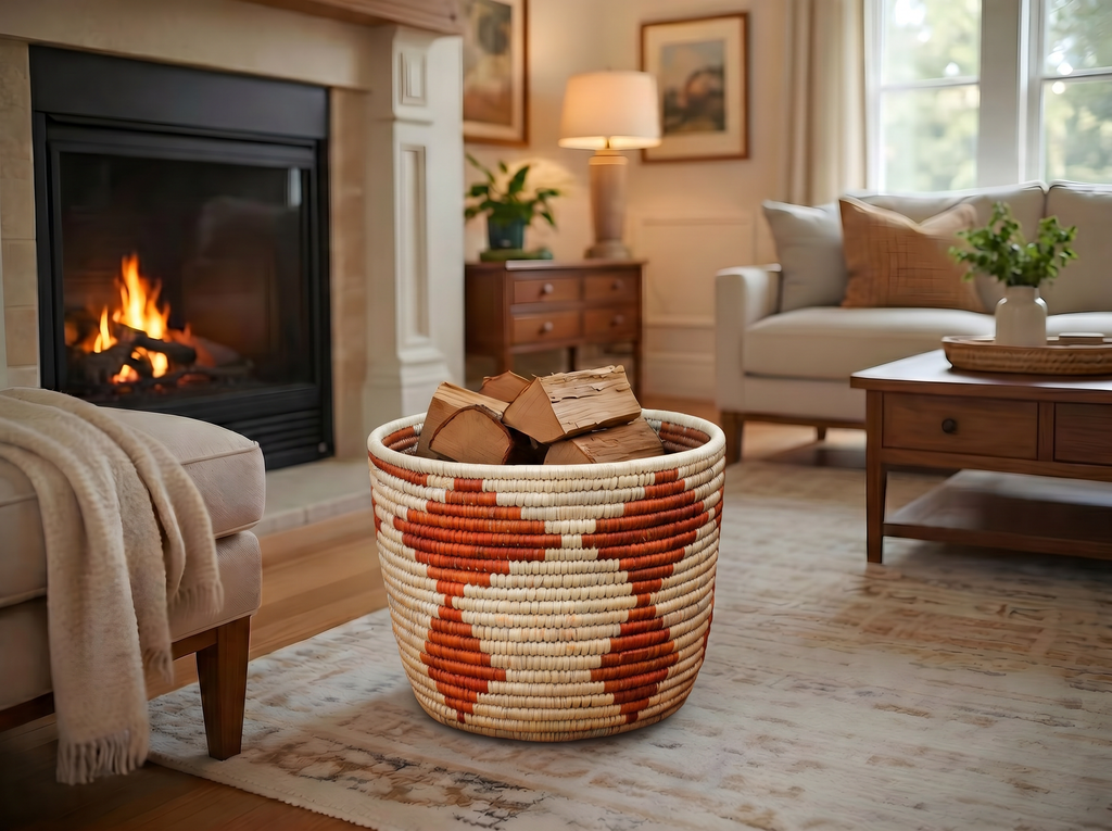 Cross Motif Planter Basket