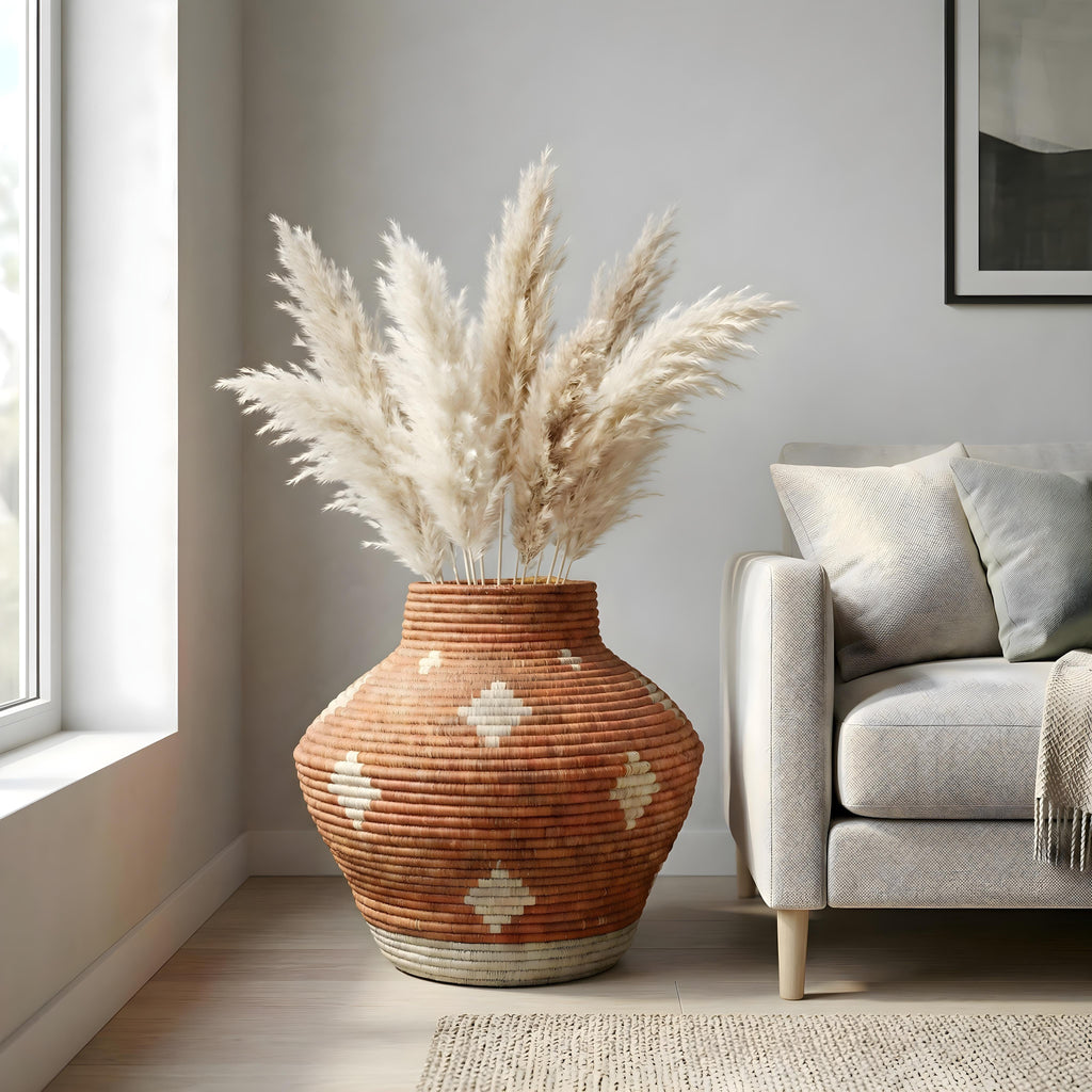 Cream Medallion Potter Vase