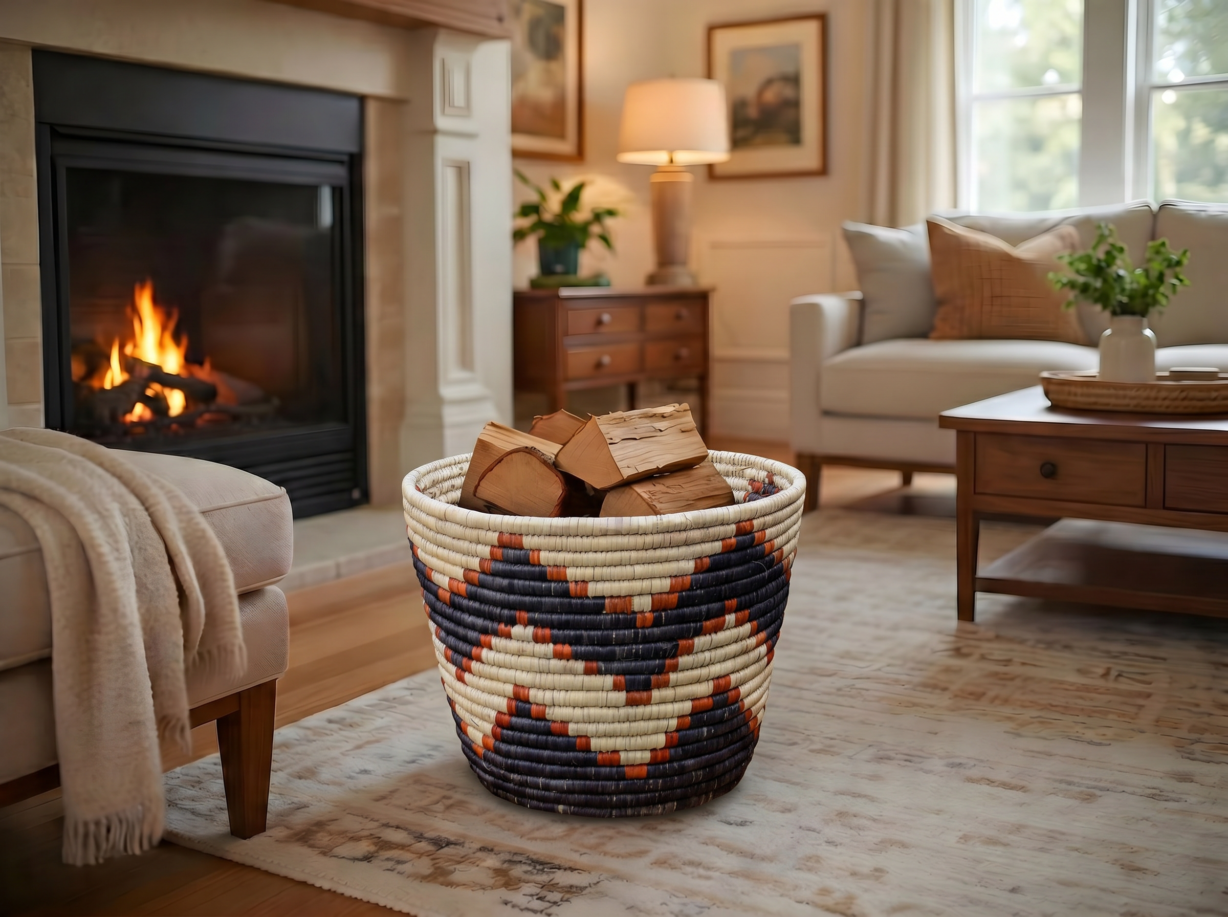 Black & Rust Kingra Planter Basket