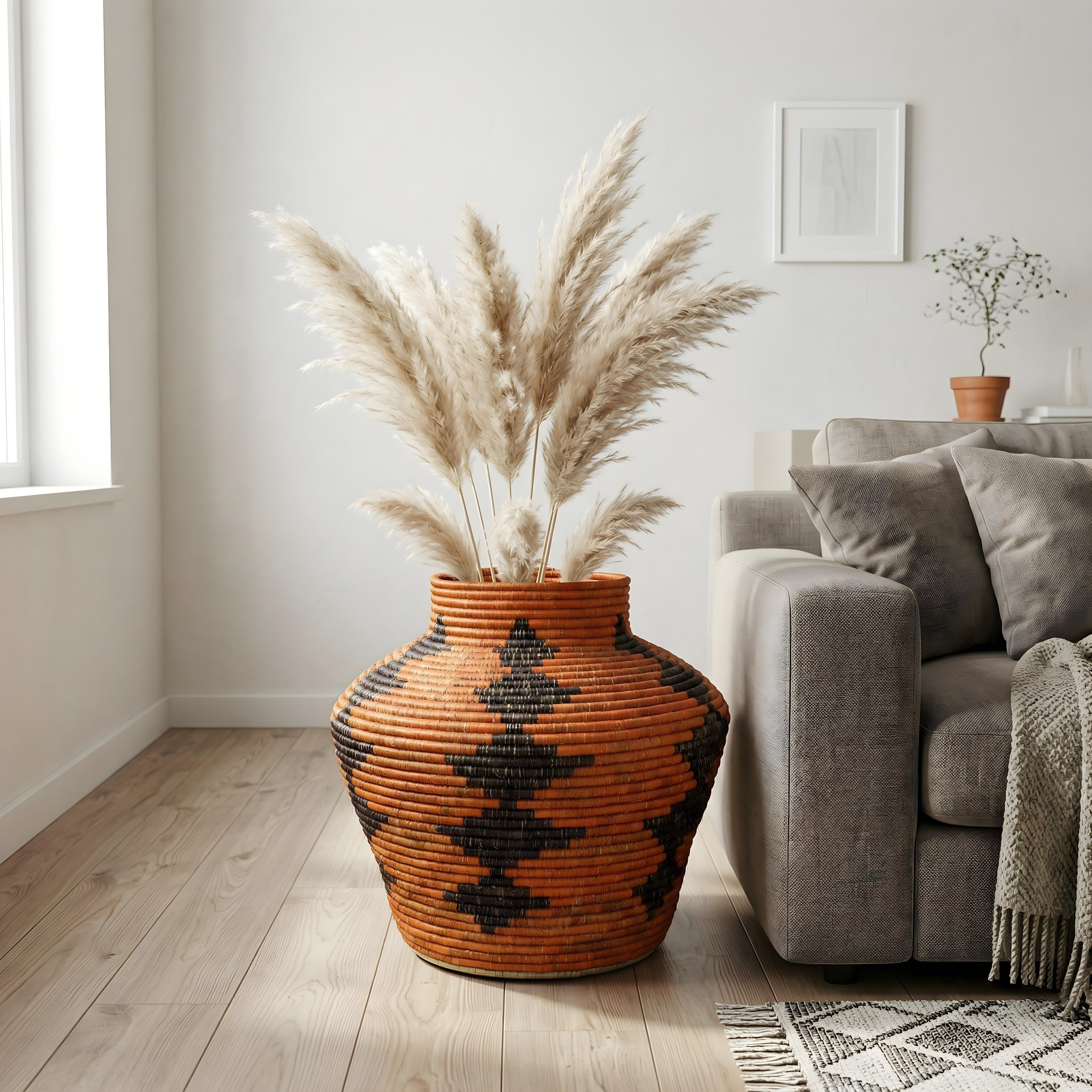 Diamonds Charcoal Potter Basket