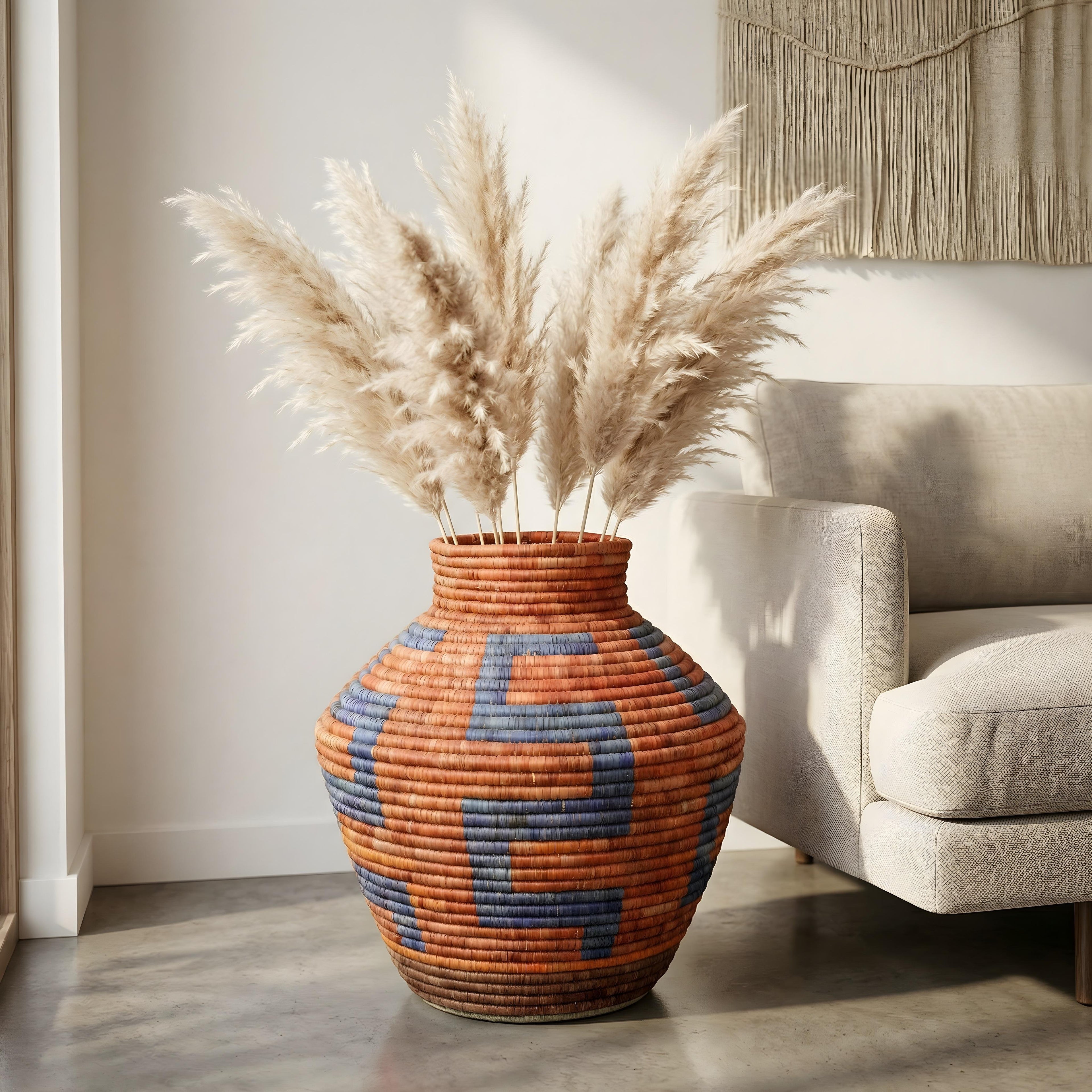 Periwinkle Diamond Potter Vase