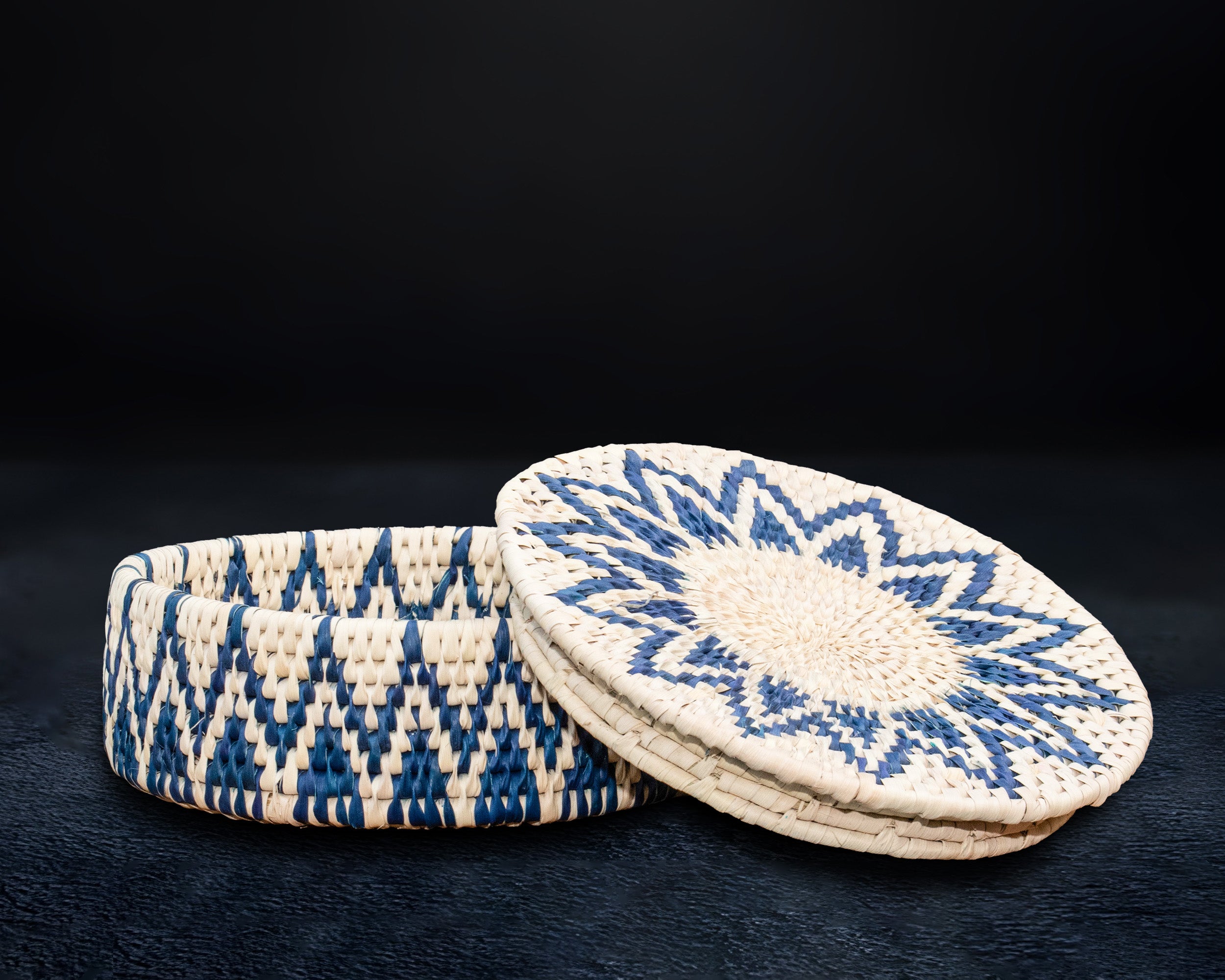 Midnight Bloom Lidded Basket
