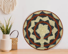 Double Navajo Inspired Wall Basket 14-inch