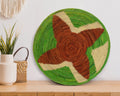 Green Fan Flat Basket