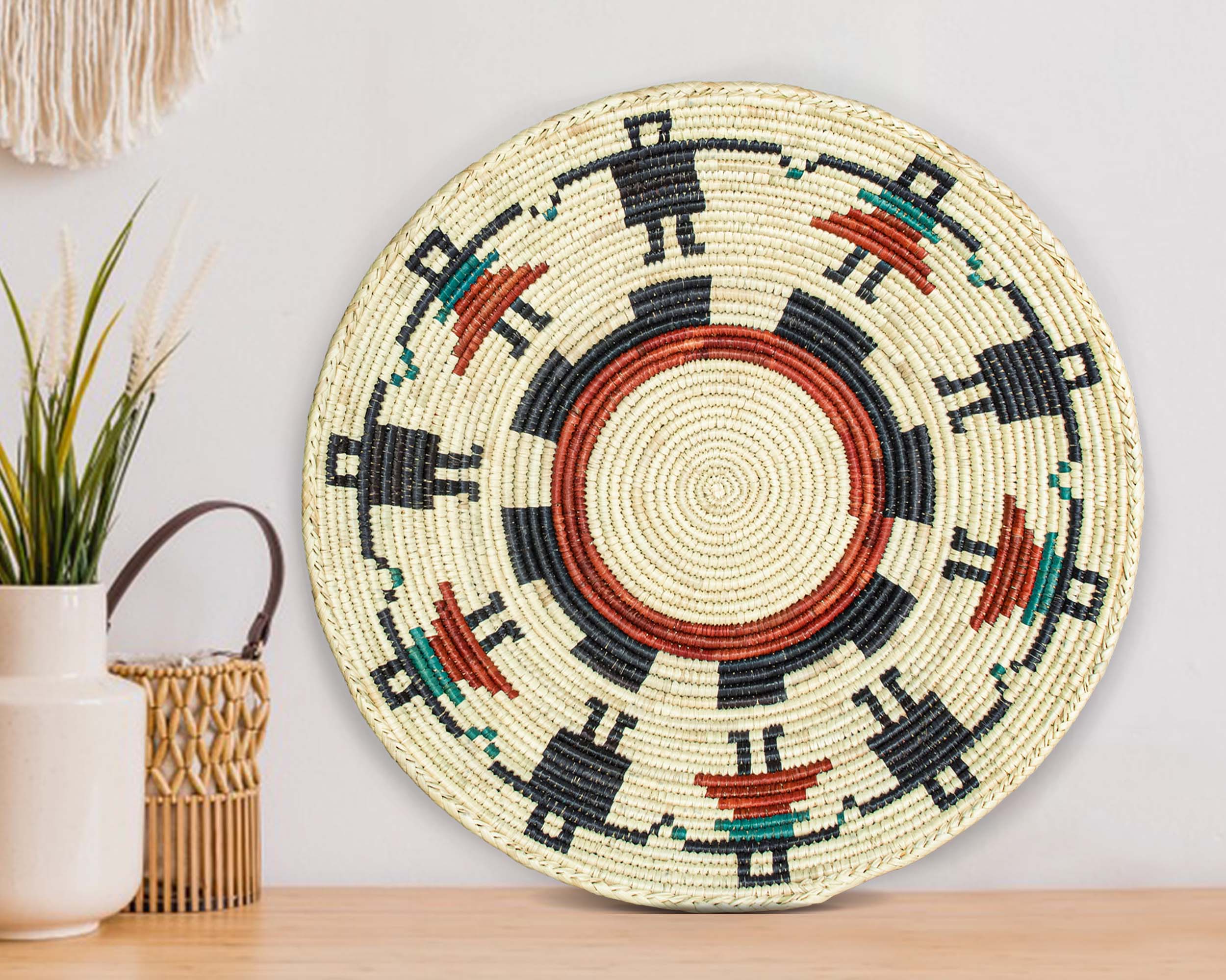 Dancing Green Basket 14-inch BSK-004-15