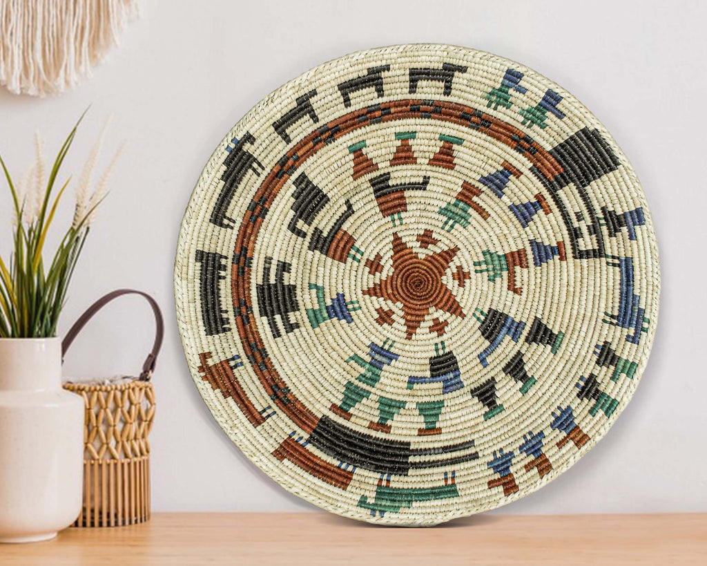 Tribal Tapestry Basket 14-inch BSK-168-15