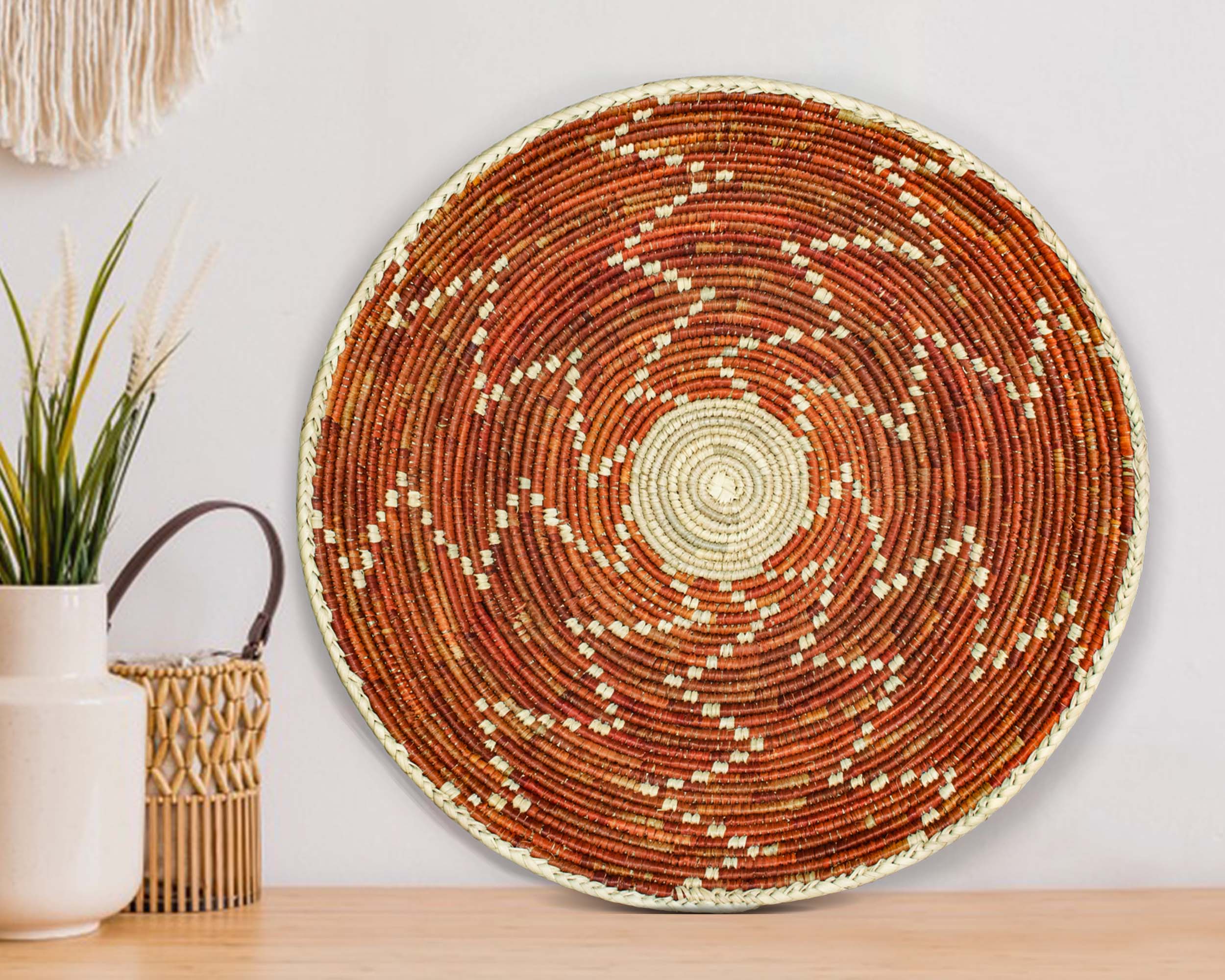 Pinwheel Weaver Basket 14-inch BSK-190-15