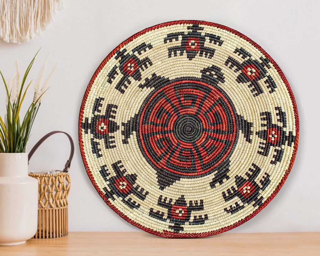 Crimson Weave Basket 14-inch BSK-192-15