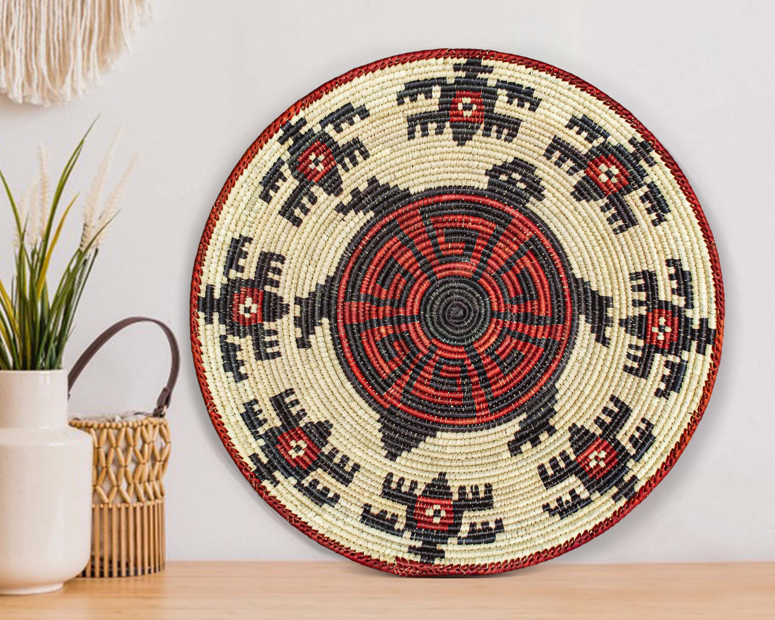 Crimson Weave Basket 14-inch BSK-192-15