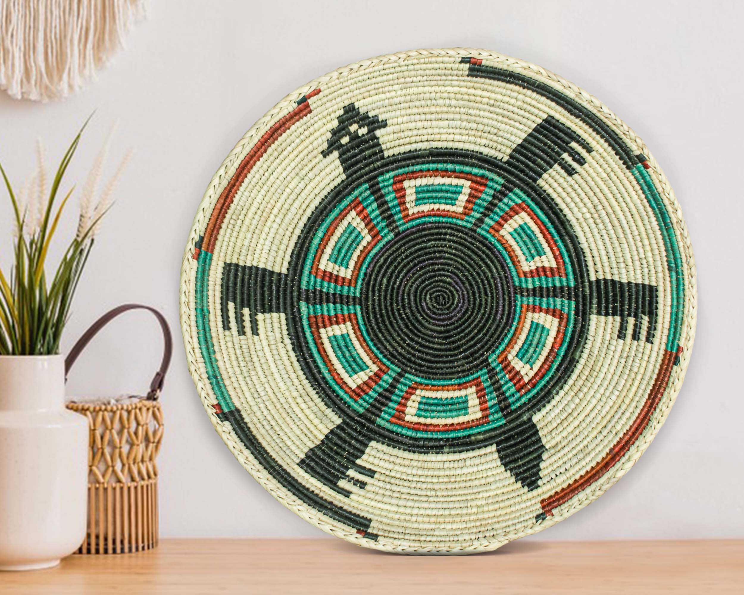 Green Turtle Bowl Basket 14-inch BSK-139-15 A