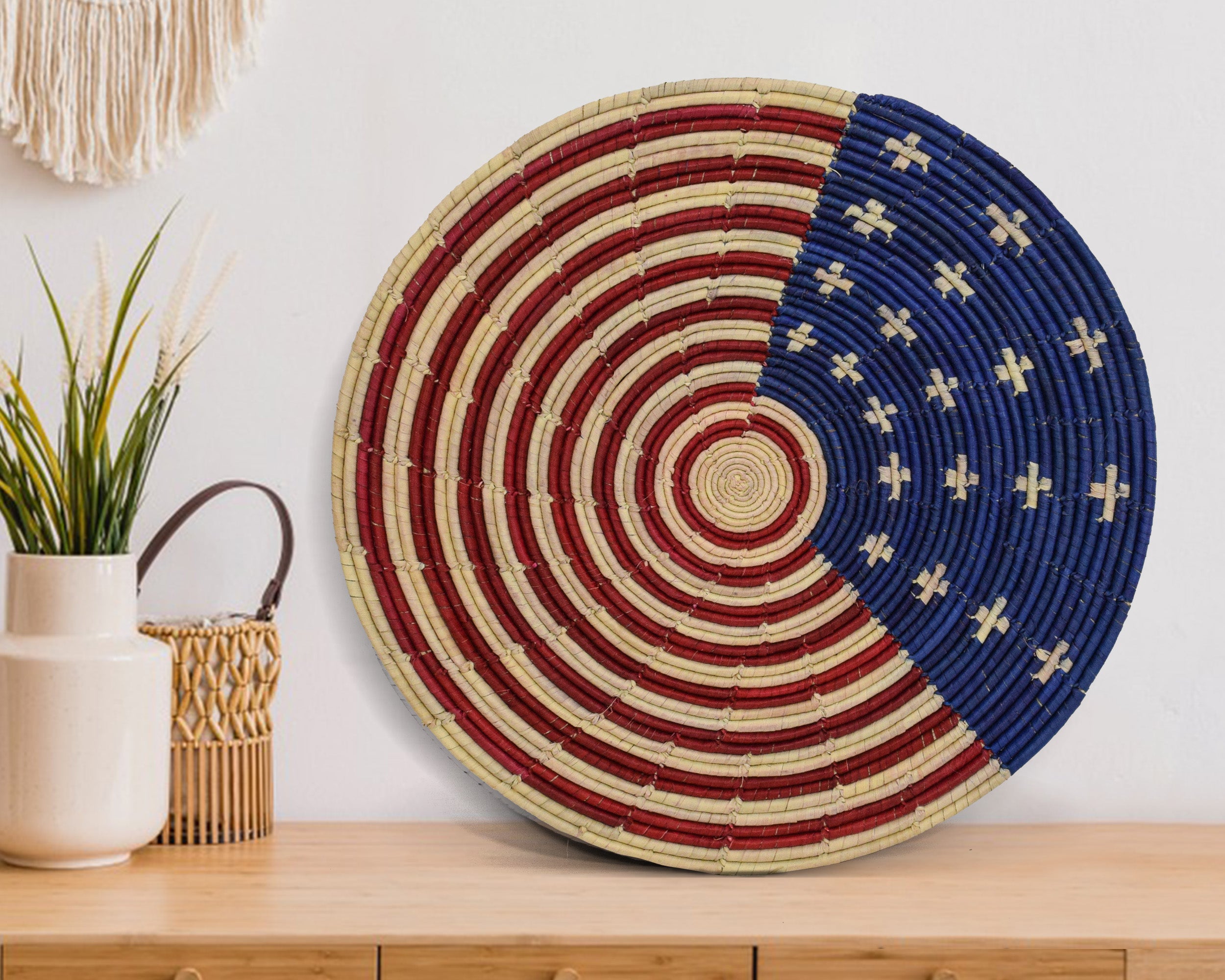 American Flag Flat Basket