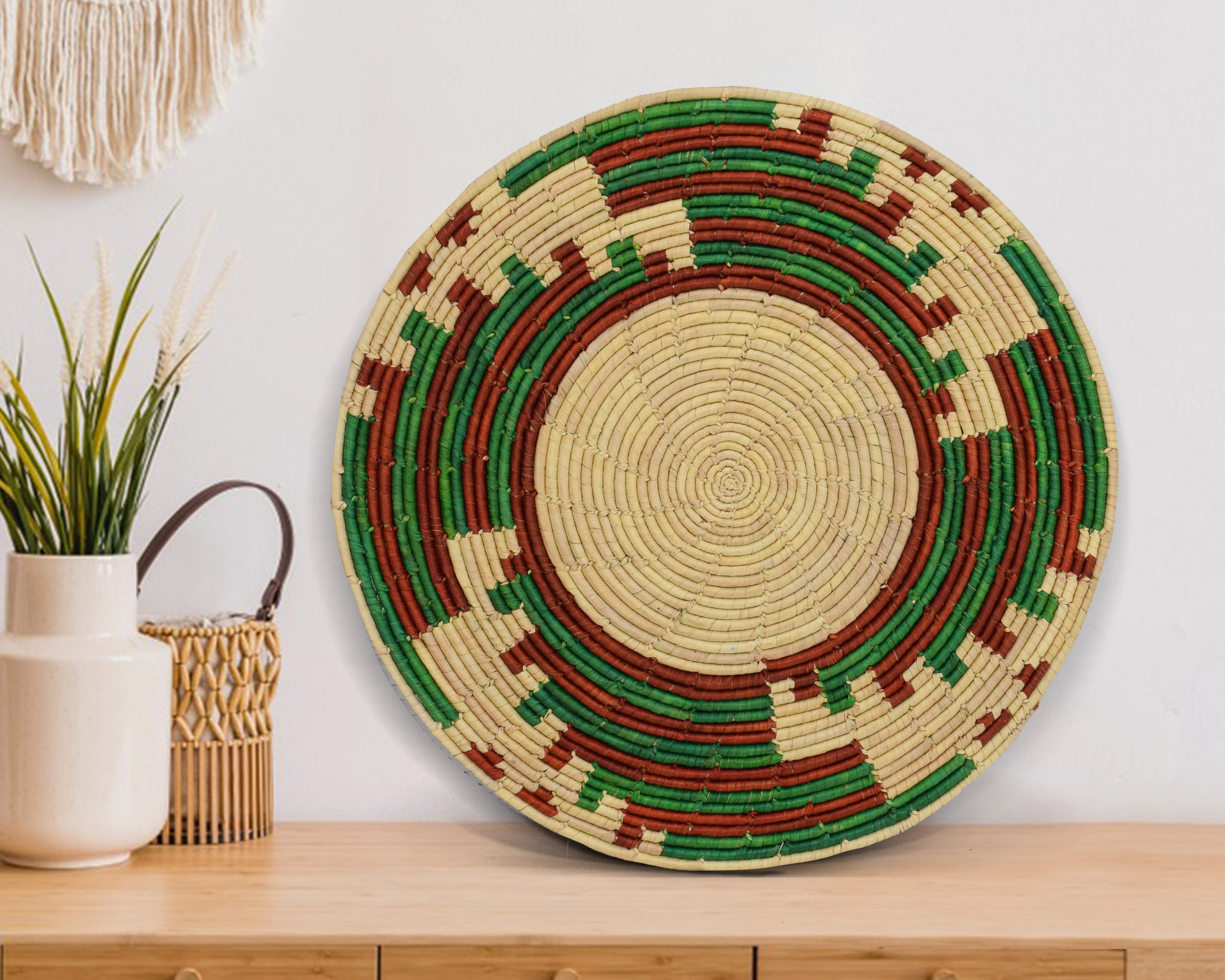 Emerald Fan Mat Wall Basket 14-inch MT-264-15