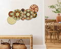 Boho wall basket set of 8, design 253, handwoven palm leaf baskets