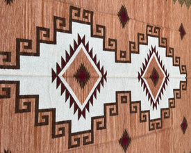 Arizona Two Hills Large Southwestern-Inspired Wool Dhurrie - 8x10 ft