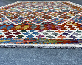 Afghan Maimana Wool Kilim - 8x6 ft