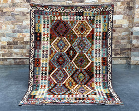 Afghan Maimana Wool Kilim - 7x5 ft