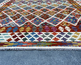 Afghan Maimana Wool Kilim - 8x6 ft