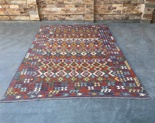 Afghan Maimana Wool Kilim - 12x8 ft kl-091-90