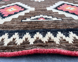 Four Corners Navajo Inspired Hand-Knotted Carpet - 6x9 ft