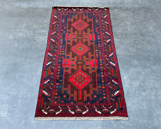 Baluchi Premium Hand-Knotted Wool Carpet Rug NC-107-24