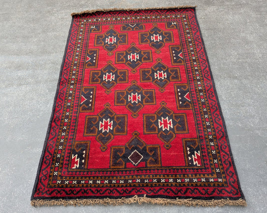 Baluchi Premium Hand-Knotted Wool Carpet Rug NC-125-12