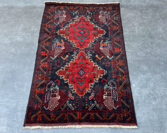 Baluchi Premium Hand-Knotted Wool Carpet Rug NC-111-24