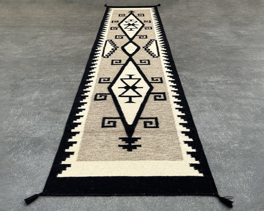 Midnight Mesa Flatweave Runner Rug – 2.5x12 ft RR-059-30