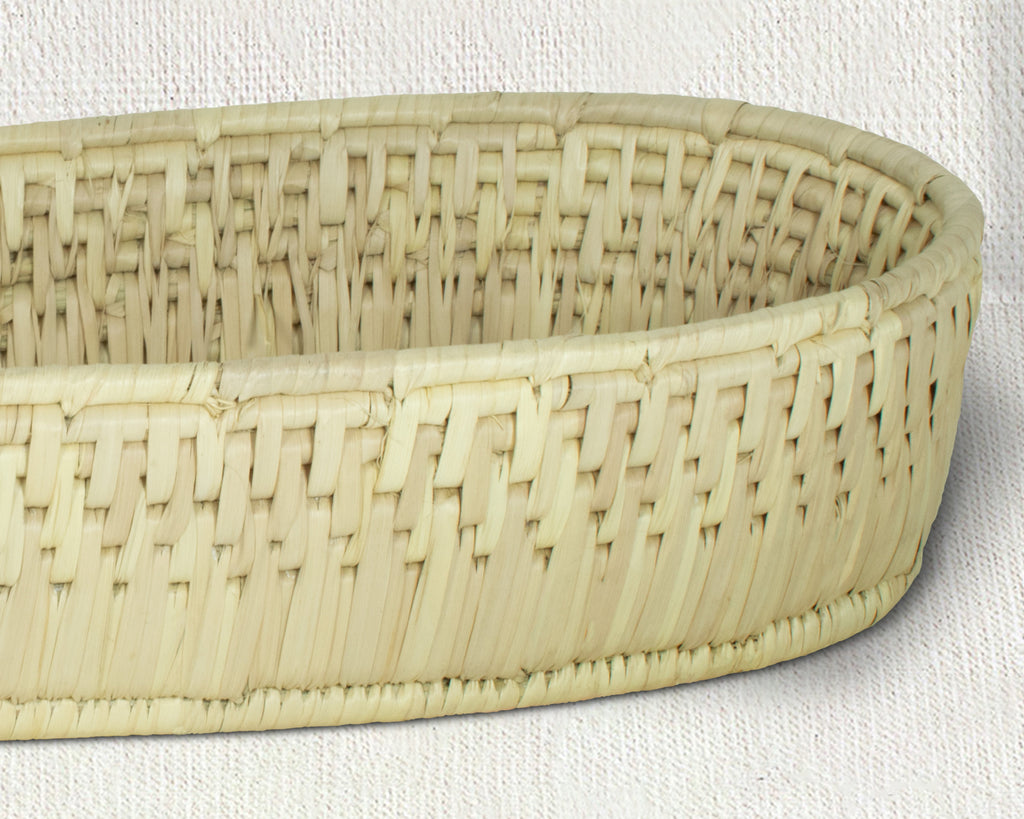 Natural Woven Oval Bread Tray OT-1001-L