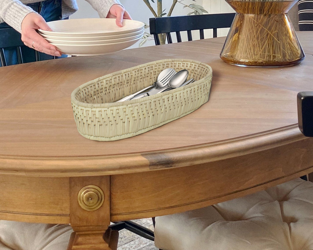 Natural Woven Oval Bread Tray OT-1001-L