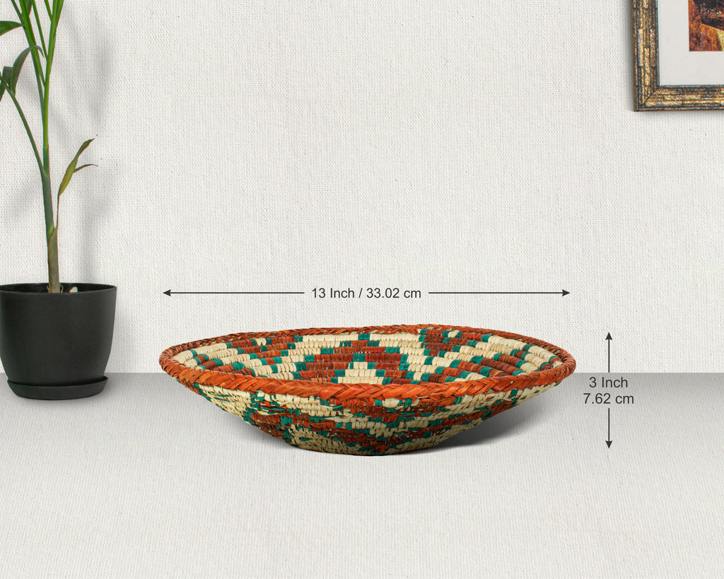Orange Lotus Bowl Basket 13-Inch BB-1301-13