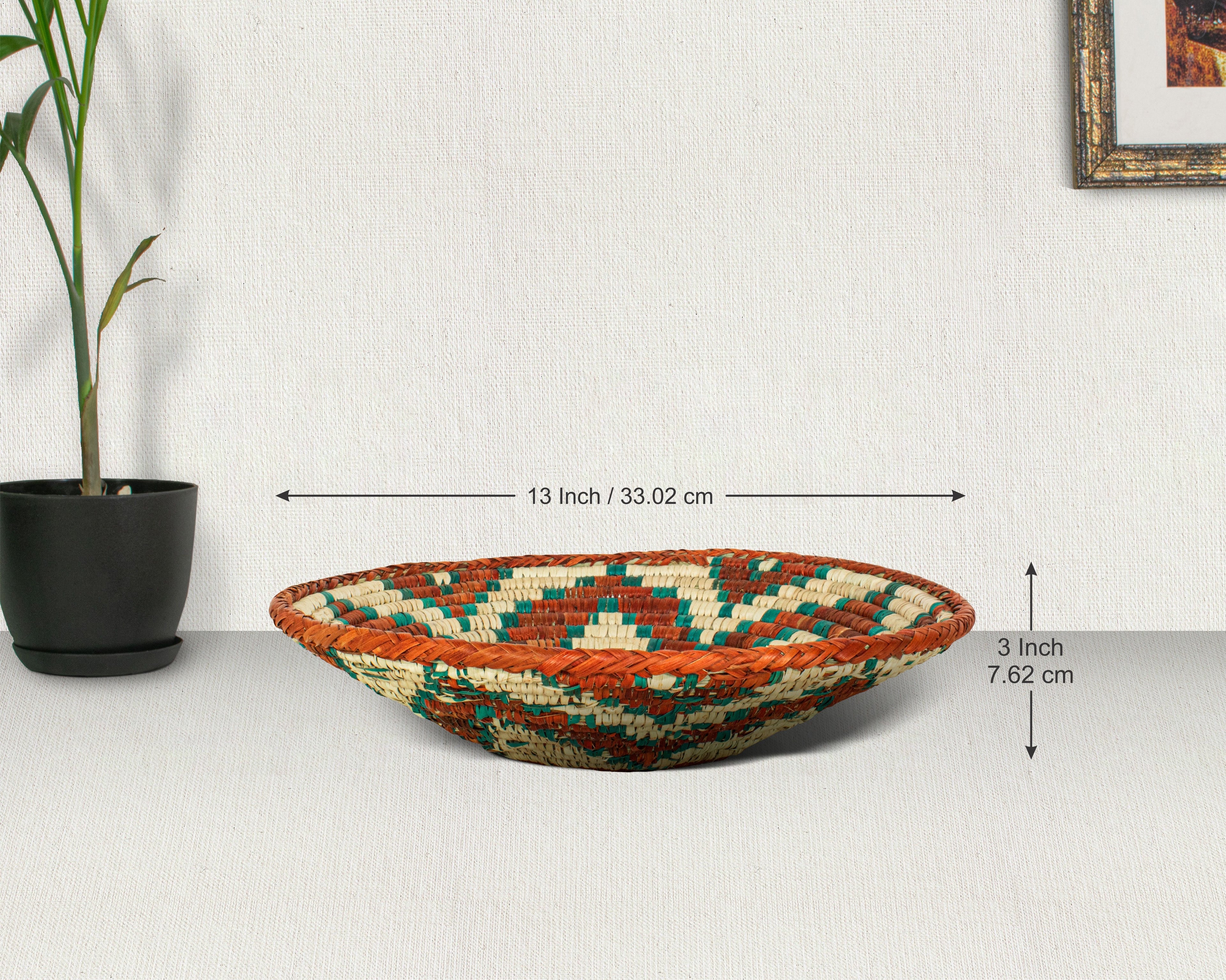 Orange Lotus Bowl Basket 13-Inch BB-1301-13