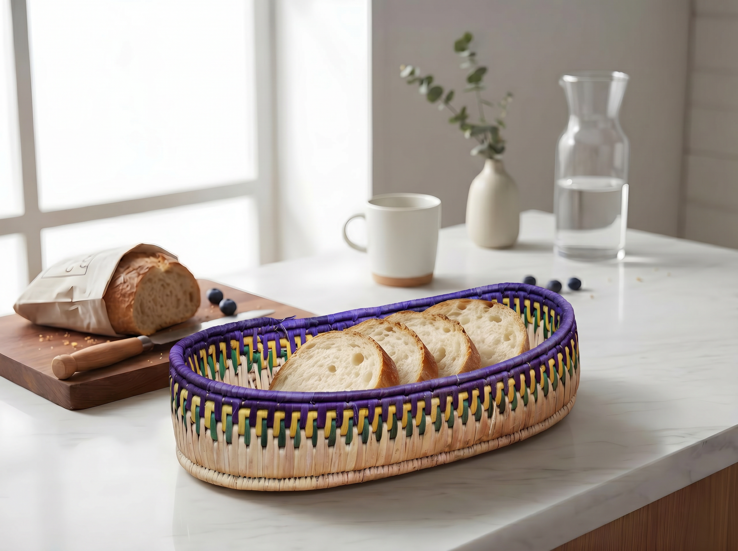 Lillac Handwoven Oval Tortilla Basket