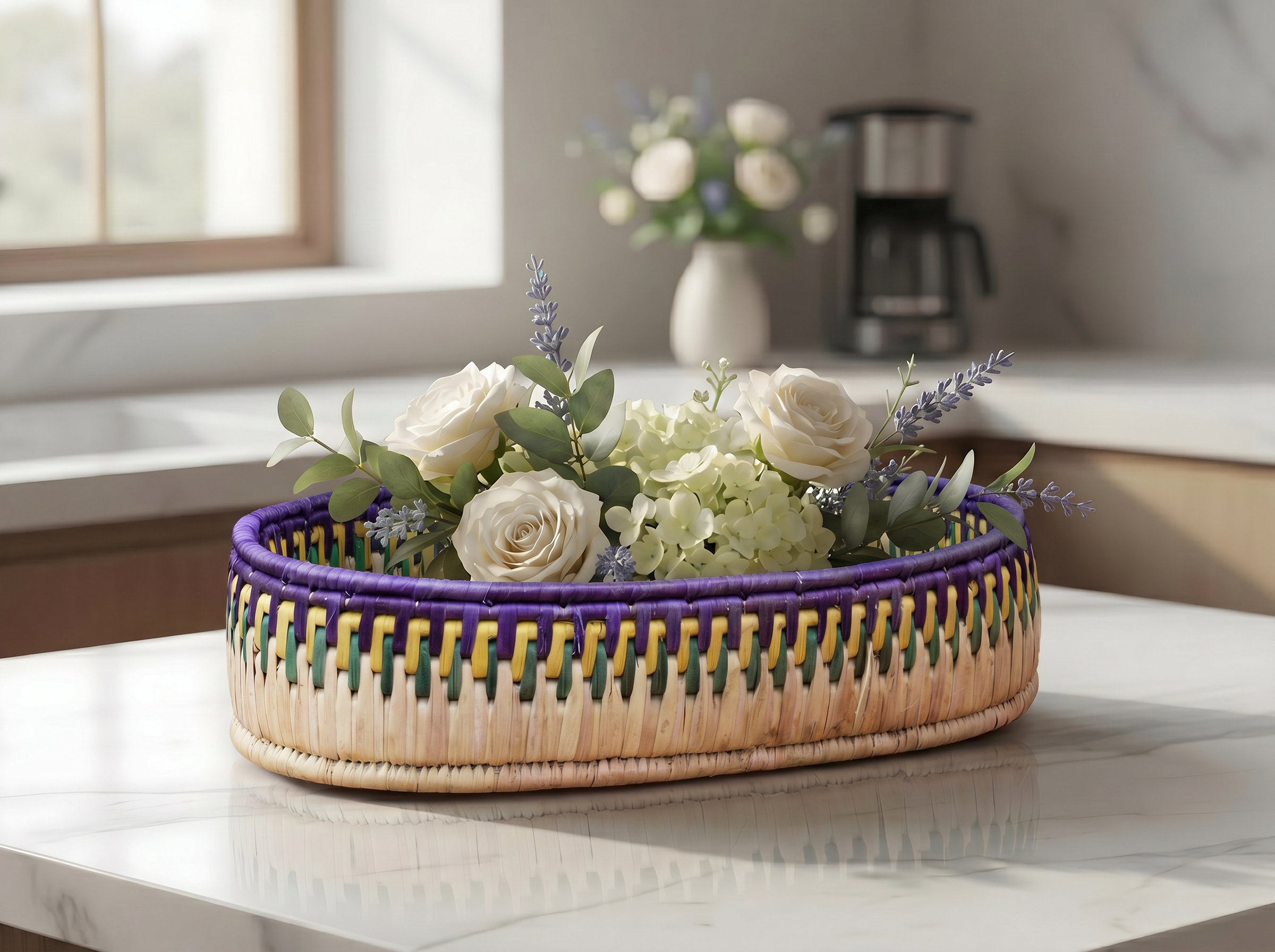 Lillac Handwoven Oval Tortilla Basket